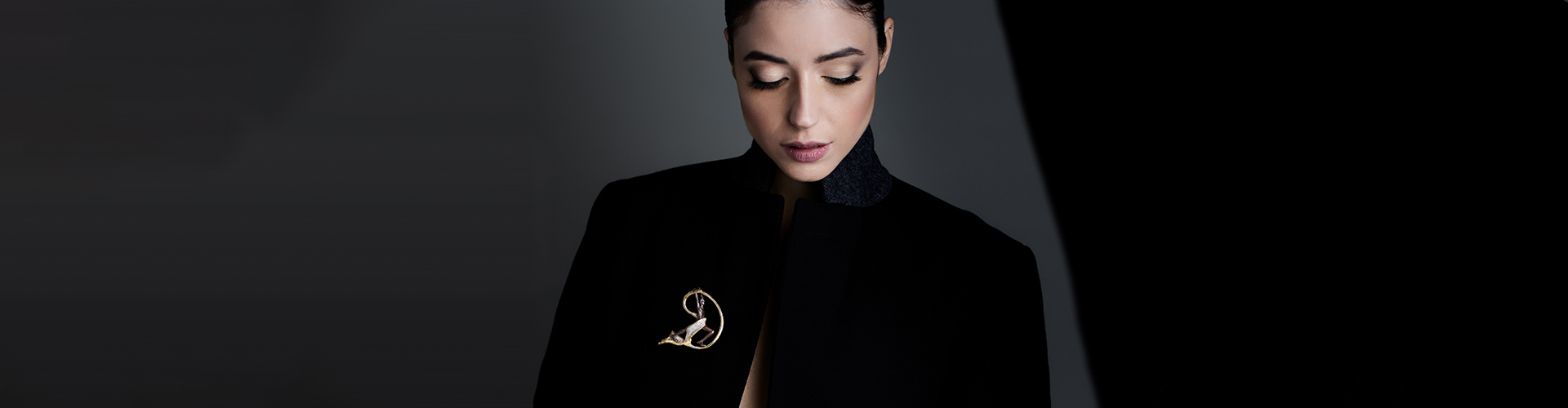 A sculptural brooch
