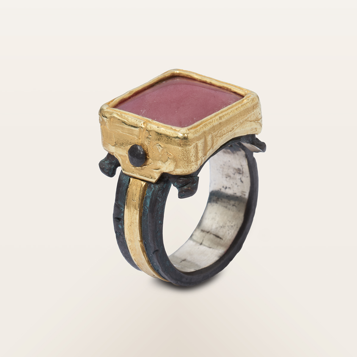 Anello con Rodocrosite